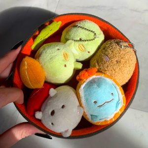 6pc Sumikko Gurashi Sushi style plush set!
